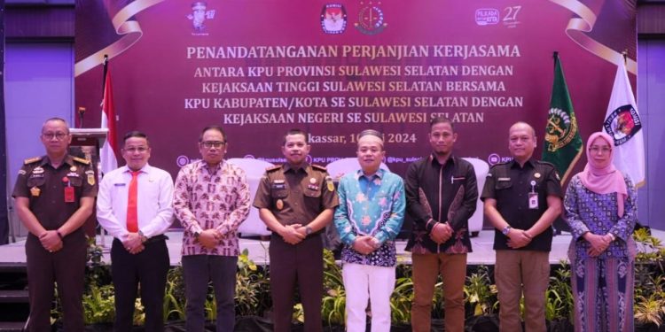 Kejati dan KPU Sulsel Teken Perjanjian Kerjasama “Sinergi Dan Kolaborasi Menciptakan Pemilu Berkualitas dan Bermartabat”