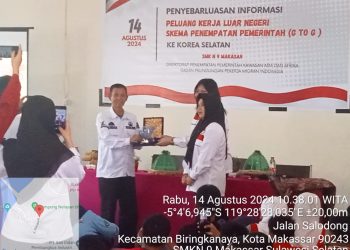 BP2MI jadikan SMKN 9 Makassar sebagai lokus Penyebarluasan Informasi Peluang Kerja Luar Negeri skema Penempatan Pemerintah (G to G) ke Korea Selatan