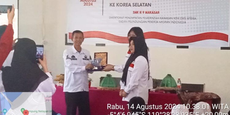 BP2MI jadikan SMKN 9 Makassar sebagai lokus Penyebarluasan Informasi Peluang Kerja Luar Negeri skema Penempatan Pemerintah (G to G) ke Korea Selatan
